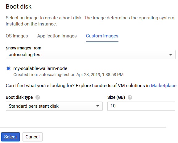 Selecting an image